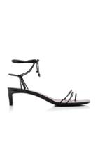 Moda Operandi Marina Moscone Knotted Strap Leather Kitten Heels Size: 38