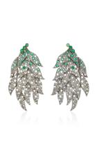 Sanjay Kasliwal 18k Gold Diamond And Emerald Earrings