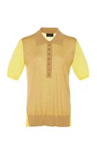 Lee Mathews Two-tone Tencel Polo Shirt