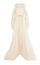 Christian Siriano Cold-shoulder Cape Blouse