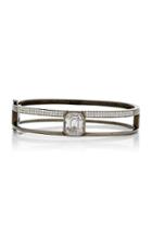 As29 Medium 16.5cm Black Gold And Illusion Diamond Bangle