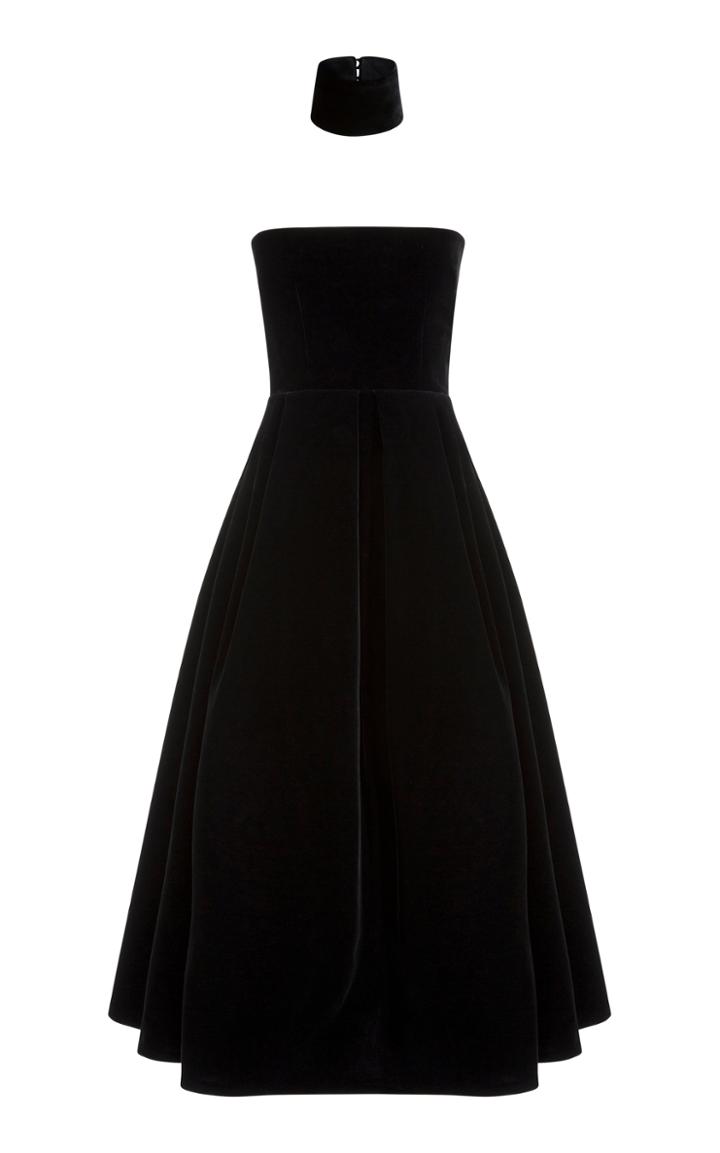 Alex Perry Arlett Velvet Collar Dress