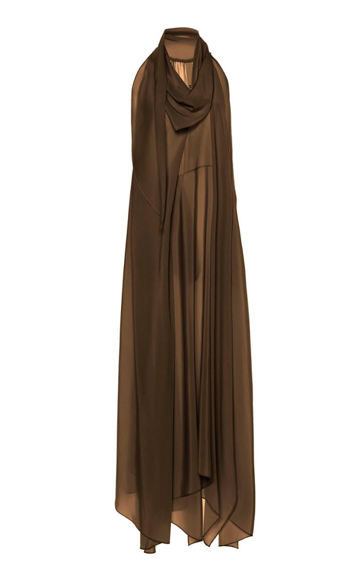 Moda Operandi Petar Petrov Aliya Asymmetric Drape-effect Crepe Dress Size: 32