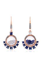 Moritz Glik Sapphire And Diamond Half Domed Earrings
