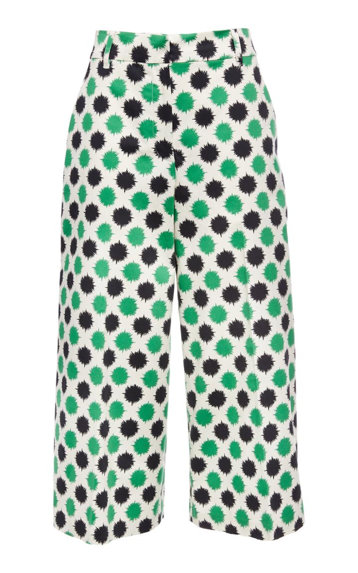 Moda Operandi La Doublej Polka-dot Print Flared-leg Culottes Size: S