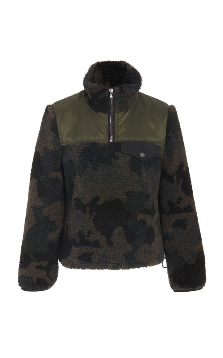 Veronica Beard Kylan Half-zip Sherpa Pullover