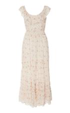 Loveshackfancy Joanne Ruffled Floral-print Chiffon Maxi Dress