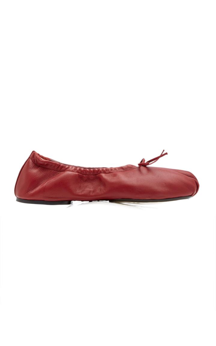 Moda Operandi Khaite Ashland Leather Ballerina Flats