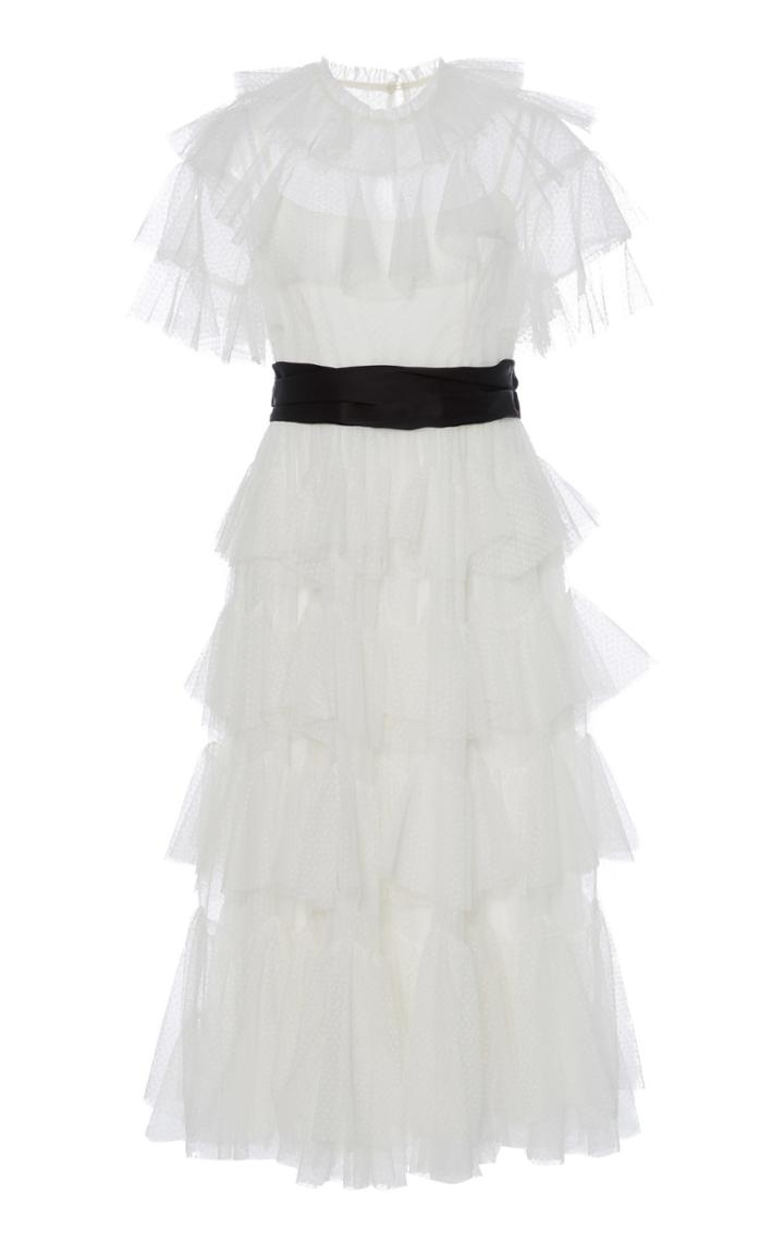 Needle & Thread Scallop Tulle Midi Dress