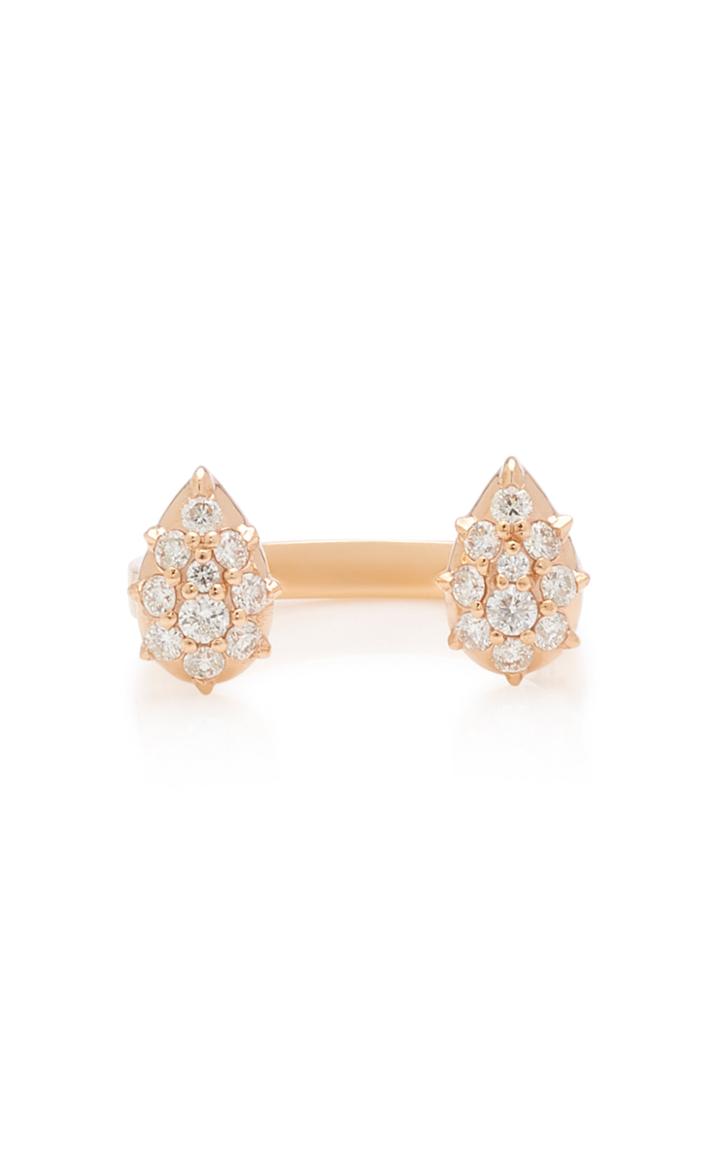 Carbon & Hyde Stella Rose-gold Diamond Ring Size: 5
