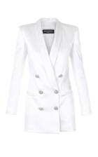 Balmain Satin Double-breasted Blazer Dress