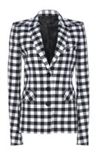 Paco Rabanne Tailored Gingham Wool Blazer