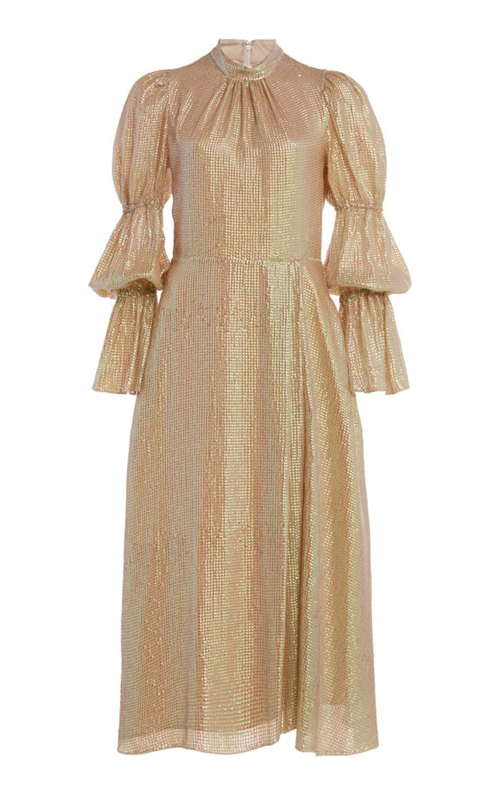Moda Operandi Temperley London Olivia Puff-sleeve Beaded Midi Dress