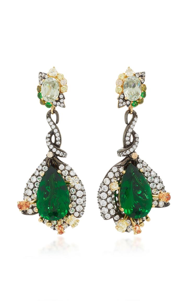 Anabela Chan M'o Exclusive: Fuchsia Emerald Earrings