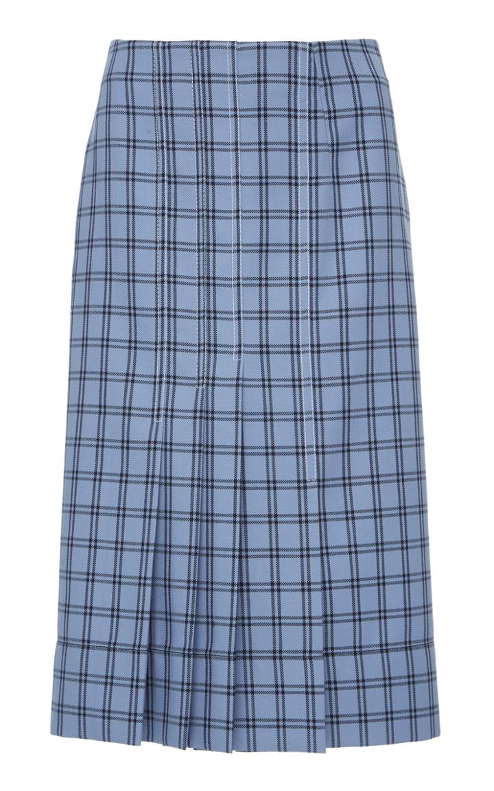 Marni Virgin Wool Woven Plaid Skirt
