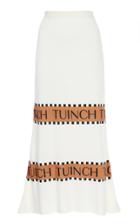 Moda Operandi Tuinch Logo-striped Silk-blend Knit Midi Skirt Size: M