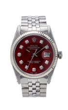 Vintage Watches Rolex Datejust Red Pearlized Diamond Dial