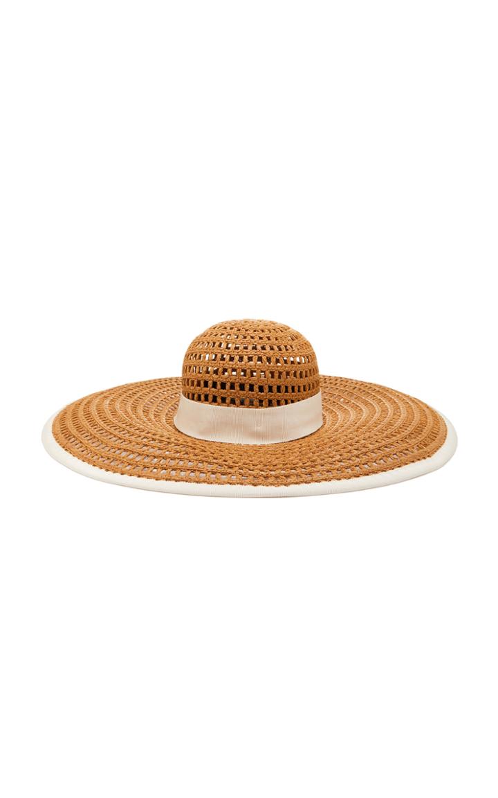 Eugenia Kim Sunny Ribbon-trimmed Crocheted Sunhat