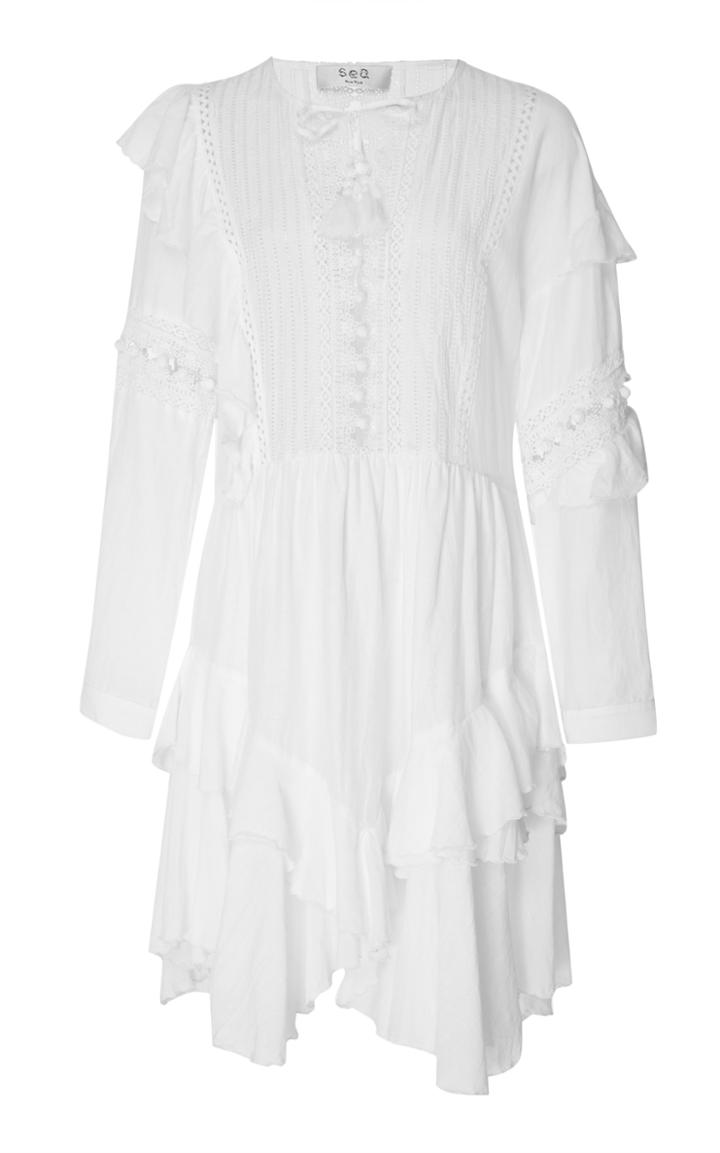 Sea Weatherly Crochet Pom Dress