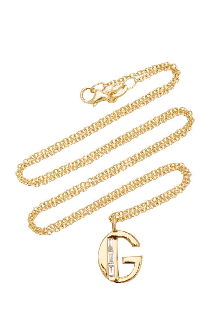 Moda Operandi Lizzie Mandler Large White Diamond Alphabet Necklace