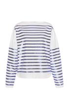 Moda Operandi Philosophy Di Lorenzo Serafini Striped Sequined Cotton Top Size: 36