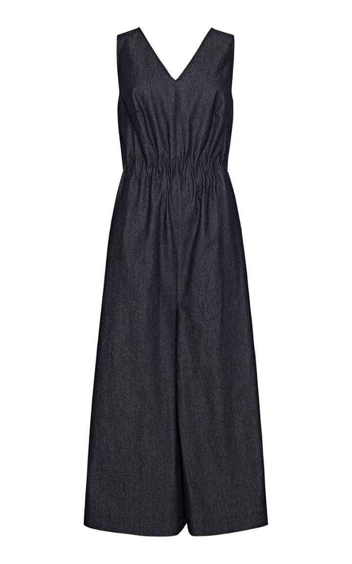 Moda Operandi Lilli Jahilo Zuleika Denim Jumpsuit With Side Pockets Size: 36