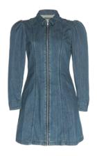 Alexachung Paneled Zip-front Denim Mini Dress