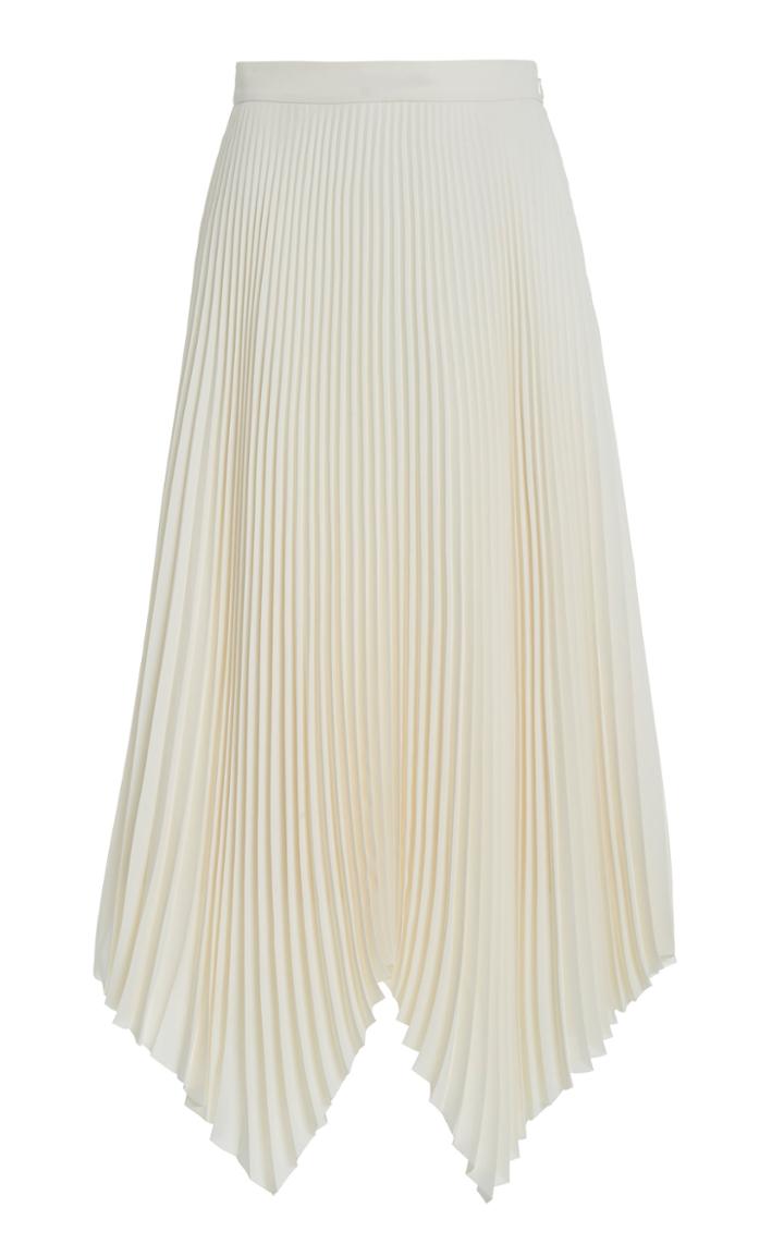Moda Operandi Tory Burch Sunburst Pleated Asymmetric Midi Skirt
