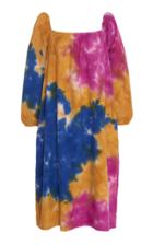 Moda Operandi The Elder Statesman Geo Balloon-sleeve Silk Midi Dress Size: Xs