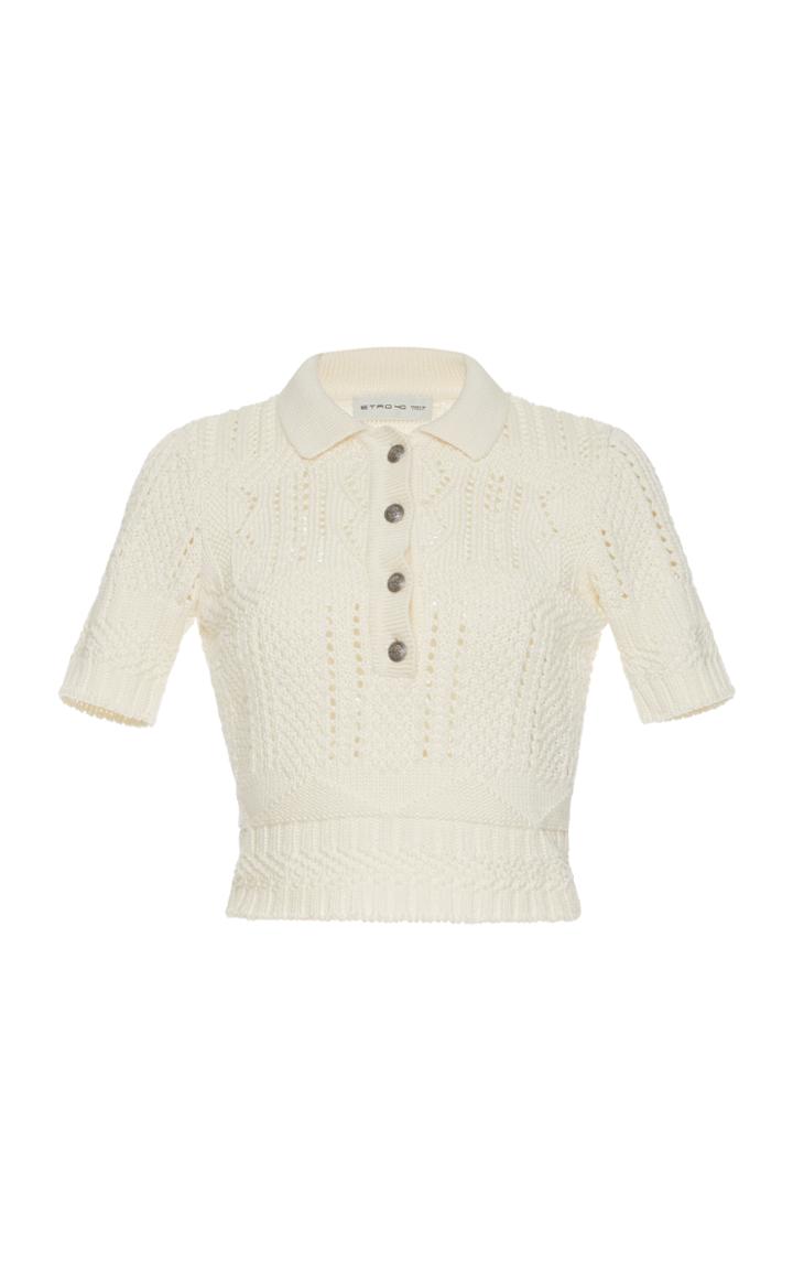 Etro Knitted Short Sleeve Top