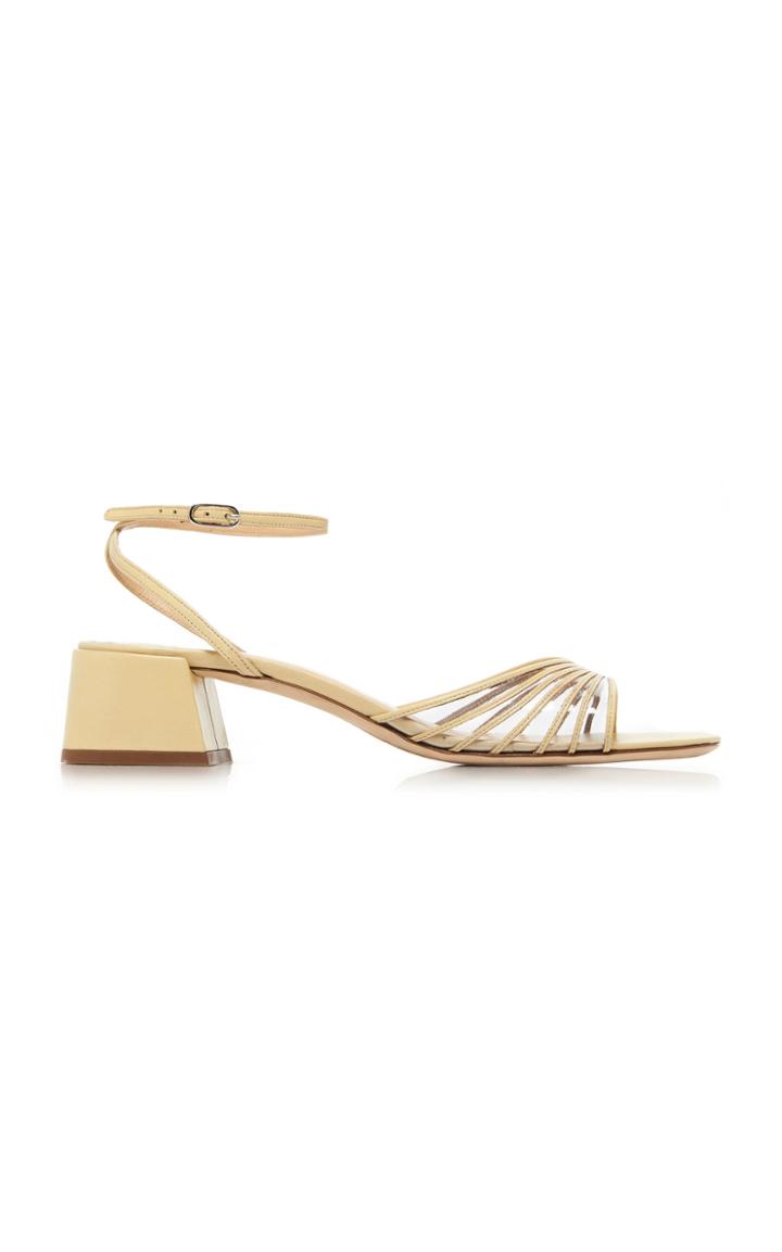 By Far Anna Leather And Pvc Sandals Size: 35