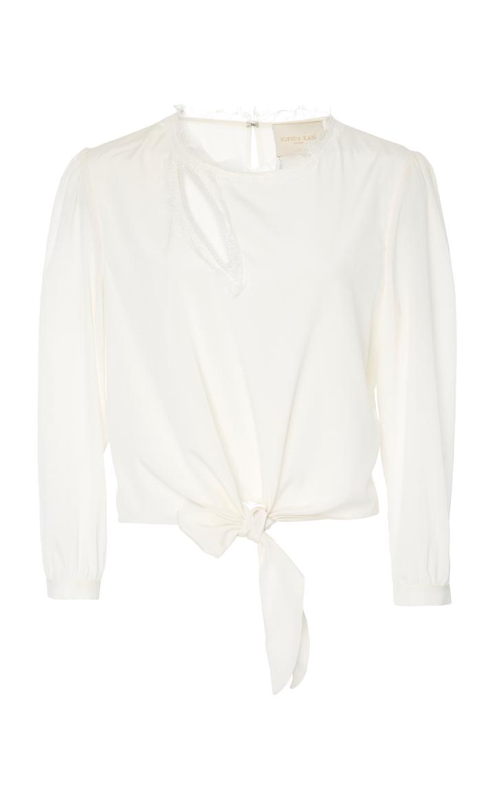 Sophia Kah Maria Beatriz Tie Front Blouse