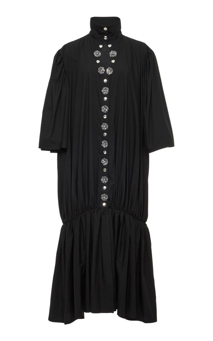 Victoria/tomas Crystal Button Keyhole Dress