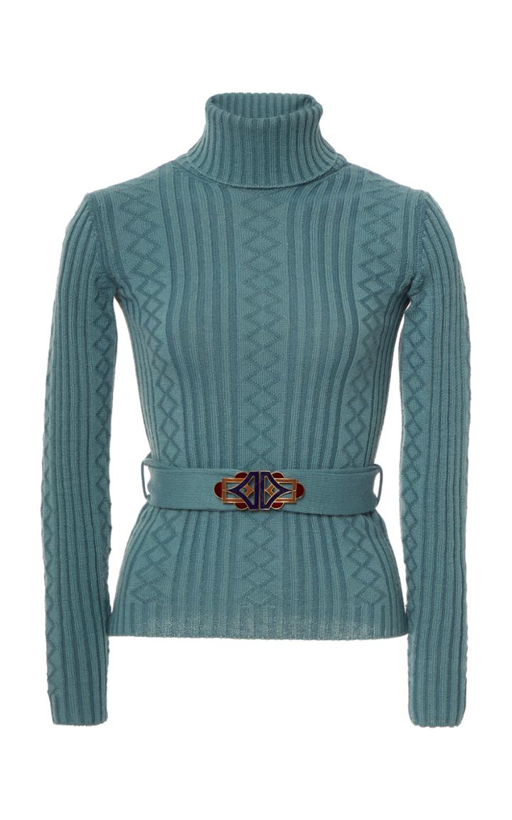 Moda Operandi Marc Jacobs Fitted Wool-blend Cable-knit Sweater Size: S