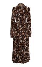 Michael Kors Collection Crushed Shirt Dress With Belt