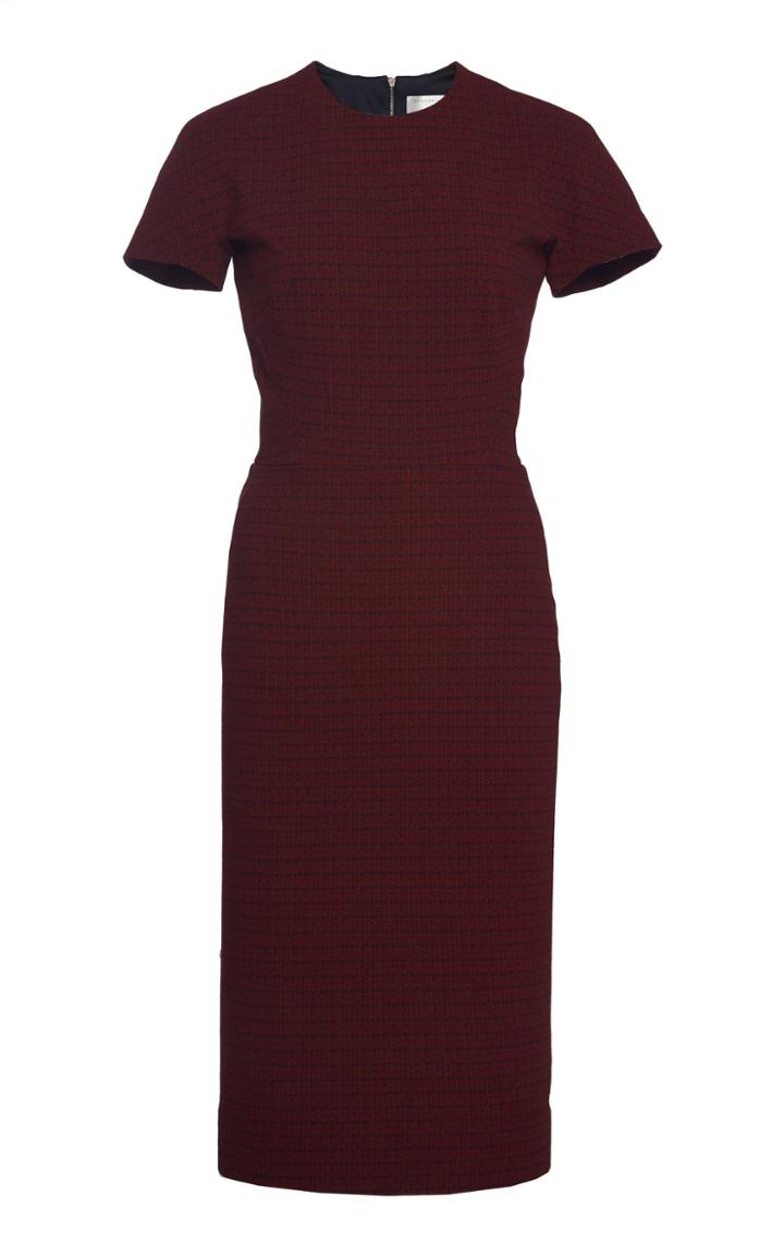 Moda Operandi Victoria Beckham Fitted Tweed Knee-length Dress Size: 4