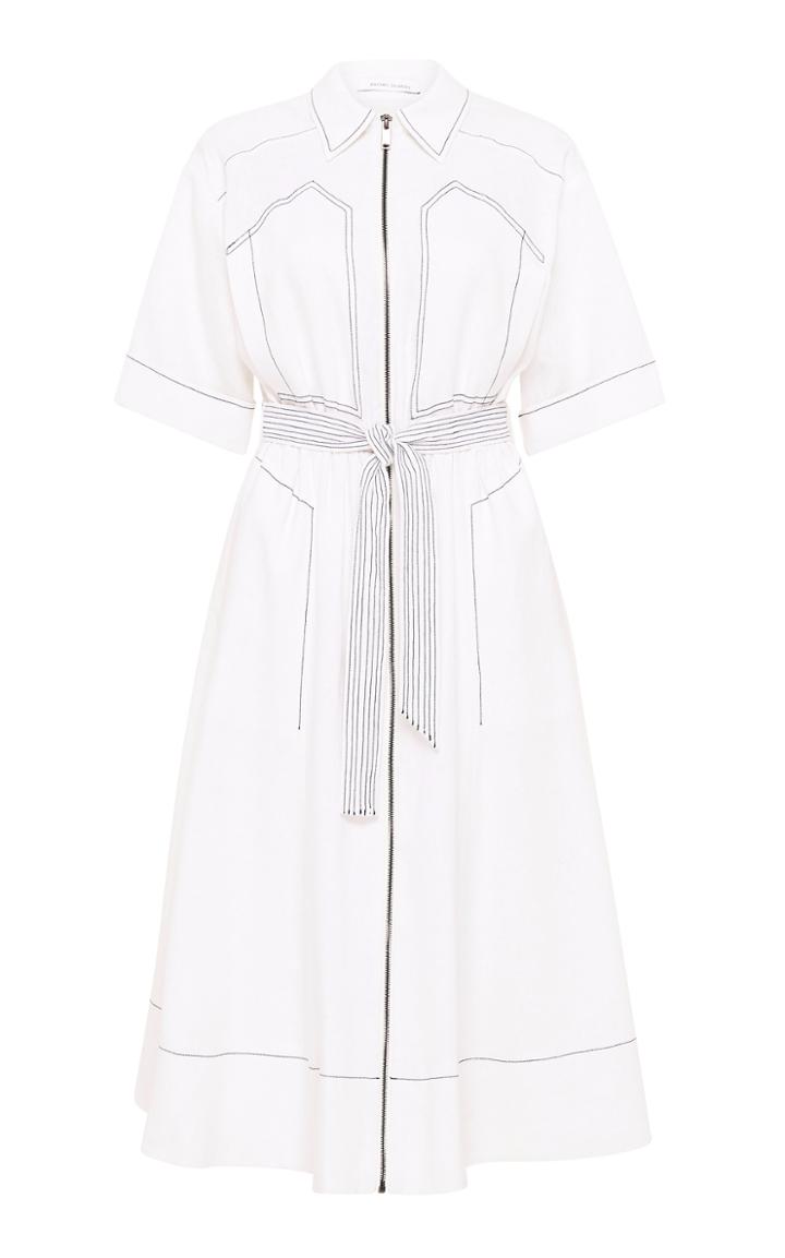 Moda Operandi Rachel Gilbert Kimber Belted Linen Shirt Dress Size: 3