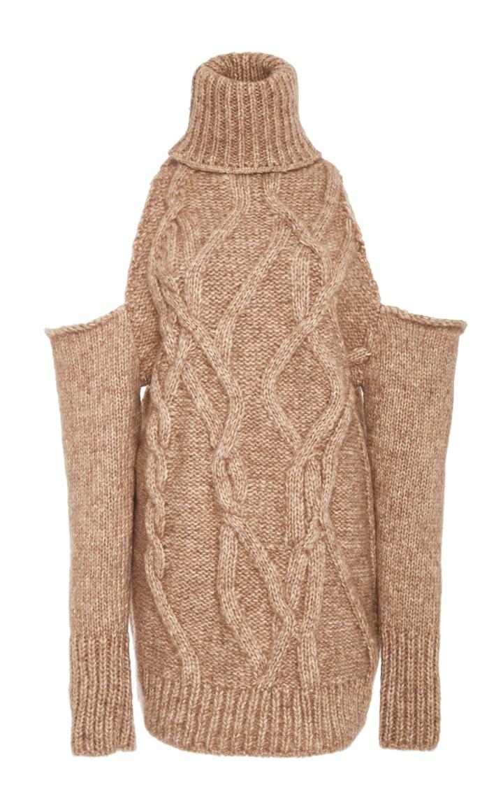 Hensely Melange Cable Knit Pullover