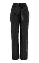 Jonathan Simkhai Vegan Leather Tie Waist Pants Size: 0