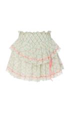 Loveshackfancy Neve Ruffled Floral-print Cotton Mini Skirt