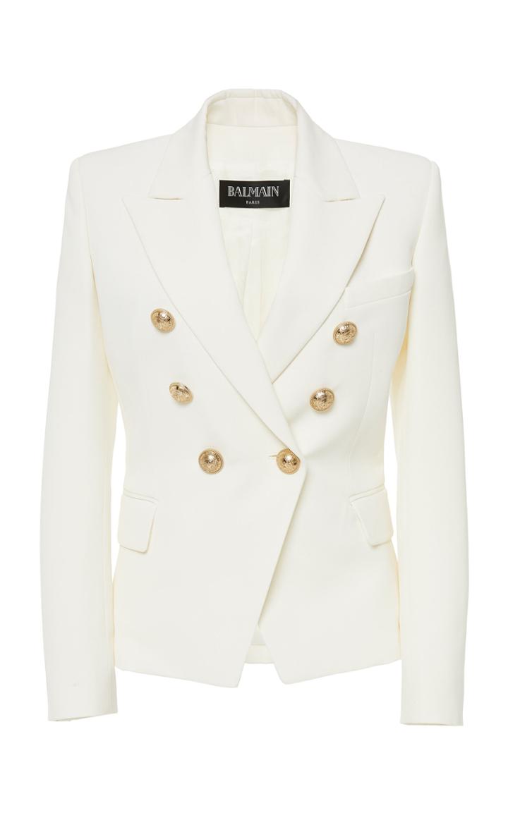 Balmain Double-breasted Buttoned Wool Blazer