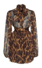 Dolce & Gabbana Animal Print Silk Mini Dress