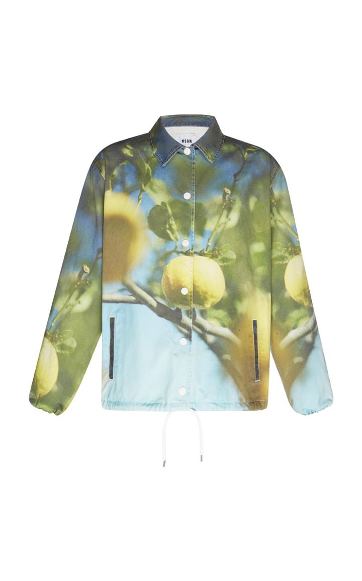 Msgm Photographic Print Denim Jacket