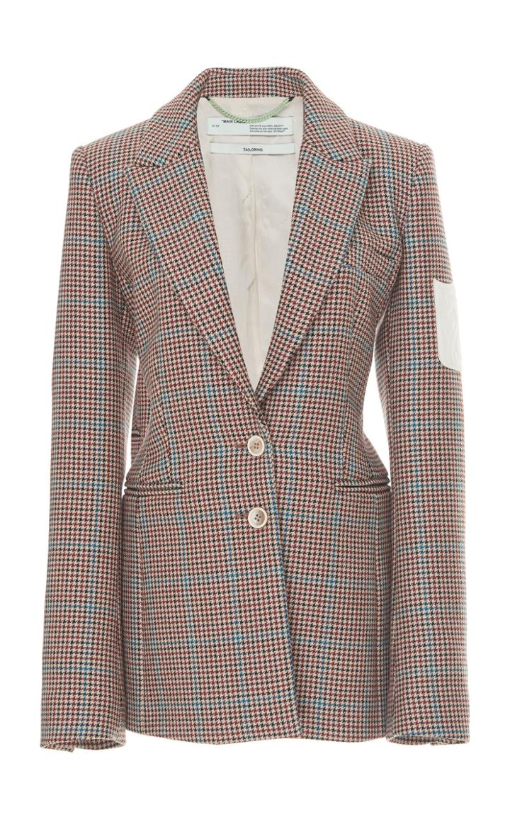 Off-white C/o Virgil Abloh Slim Check Blazer Jacket