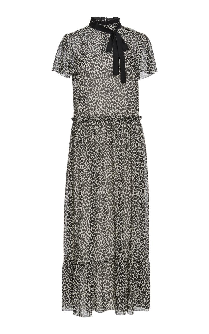 Red Valentino Leopard-print Silk-blend Maxi Dress