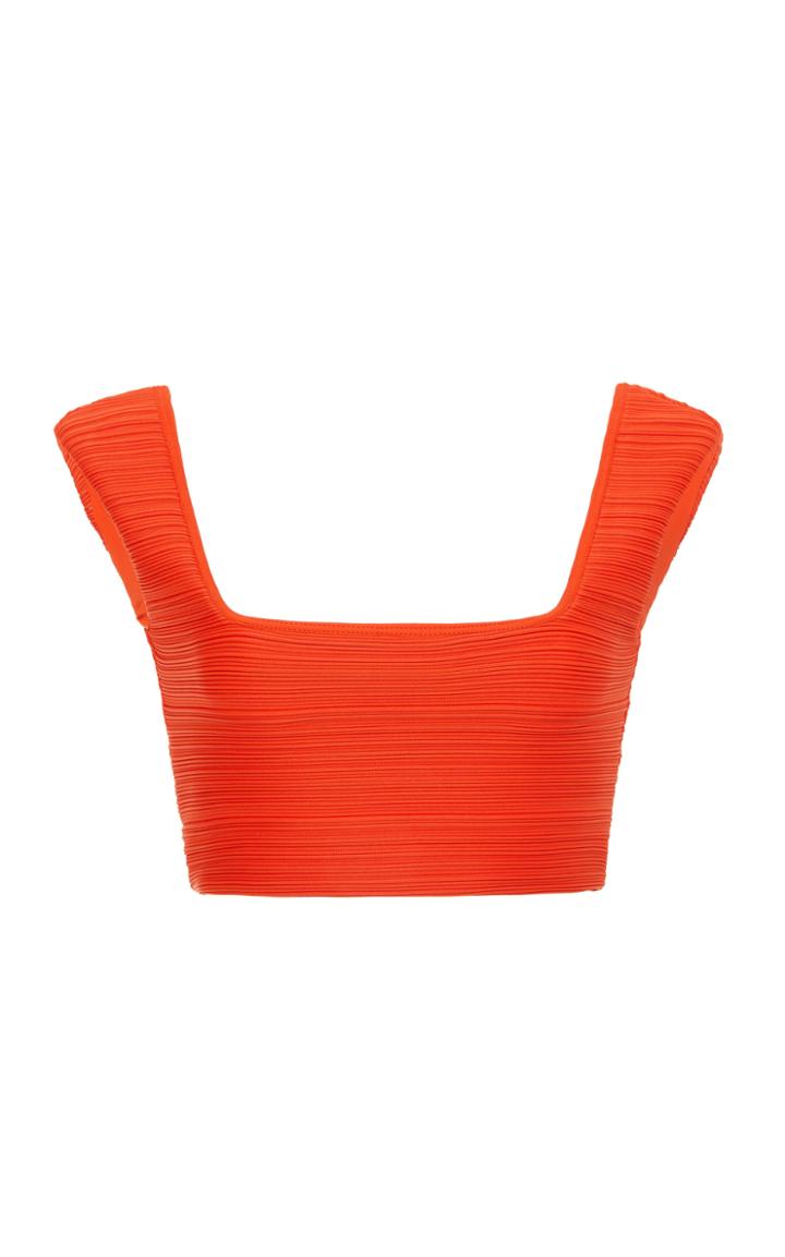 Moda Operandi Mara Hoffman Raina Ribbed Bikini Top Size: Xxs