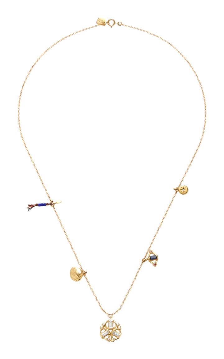 Scosha Kaleidoscope 10k Gold, Diamond And Sapphire Necklace