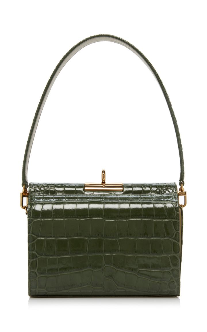 Gu De Gemma Croc-effect Leather Bag