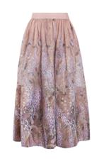 Moda Operandi Zimmermann Luminous Silk-linen Midi Skirt