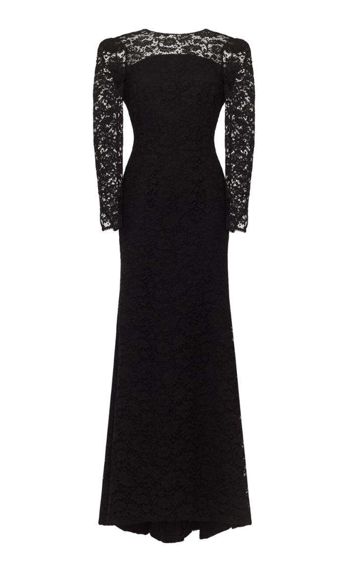 Ulyana Sergeenko Demi Couture Open Back Lace Gown